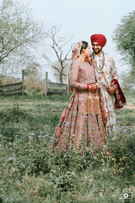 A Sikh couple portrait.