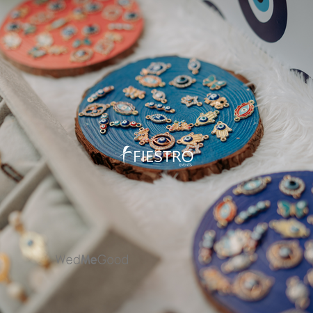 Beautiful evil eye themed favors for guests for the wedding events