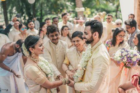 Photo of Wedding day south Indian couple shot