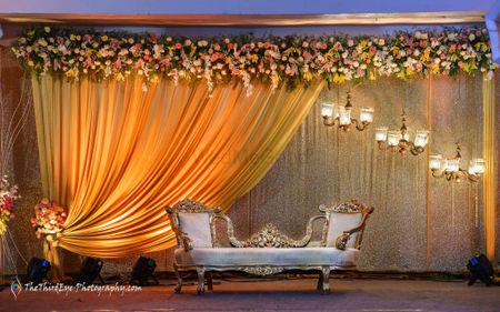 Simple reception backdrop ideas  Wedding stage design Reception stage  decor Engagement stage decoration