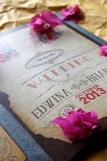 Photo of wedding invitation lettering