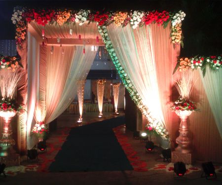 Photo of floral  entrance decor