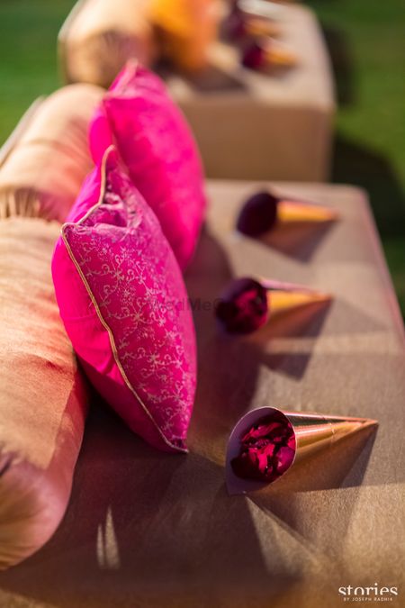 Petals for guests to throw in cones 