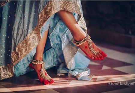 Photo of Unique bridal feet jewellery pajeb