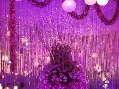 Shimmery decor lavender lighting