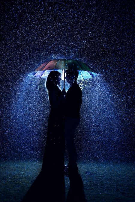 Pre wedding shoot in the rain