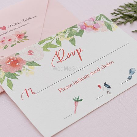 Photo of Rsvp card for wedding