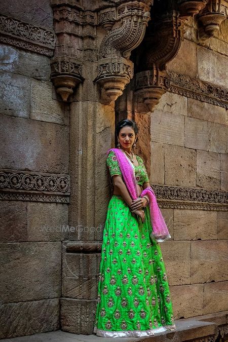 Photo of Parrot green lehenga