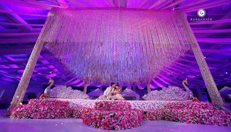 Photo of lavender stage decor