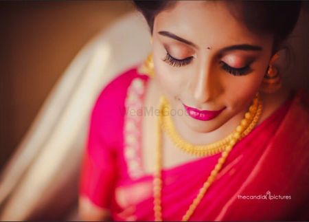 South Indian subtle bridal eyes makeup