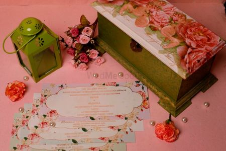 Photo of Pretty floral wedding invitation