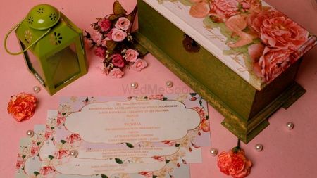Photo of Pretty floral wedding invitation