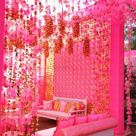 neon pink and gota decor