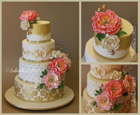 Photo of four tier wedding cake