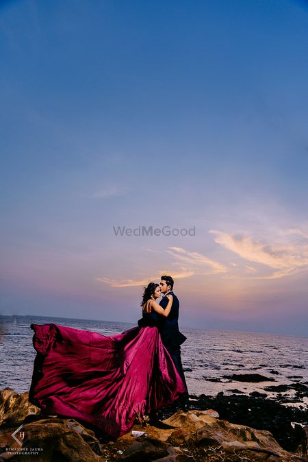 Photo of Beach glam pre wedding shoot idea