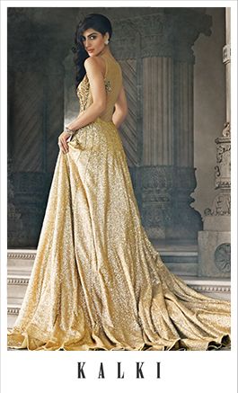 Photo of gold shimmery gown