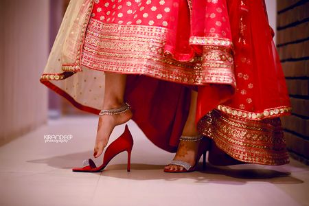 Red bridal heels