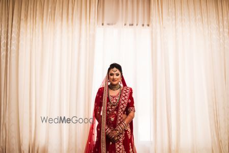 Red bridal lehenga