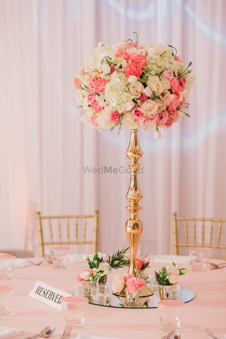 Photo of Tall floral table centerpieces