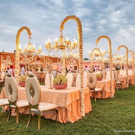 Unique decor elements with flowers and candles
