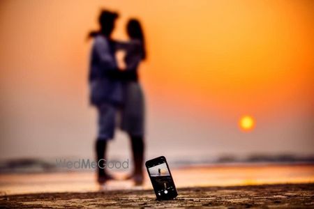 Pre wedding or honeymoon sunset shot 