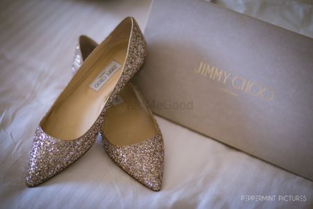 Gold bridal jimmy choo heels