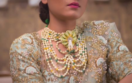 Floral jewellery mehendi necklace 