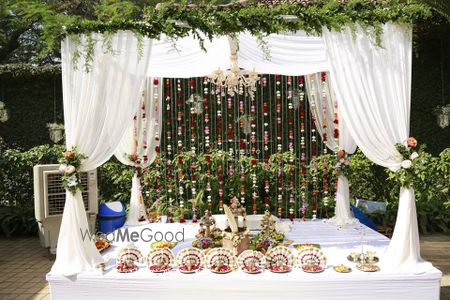 White Drapes Mandap Decor