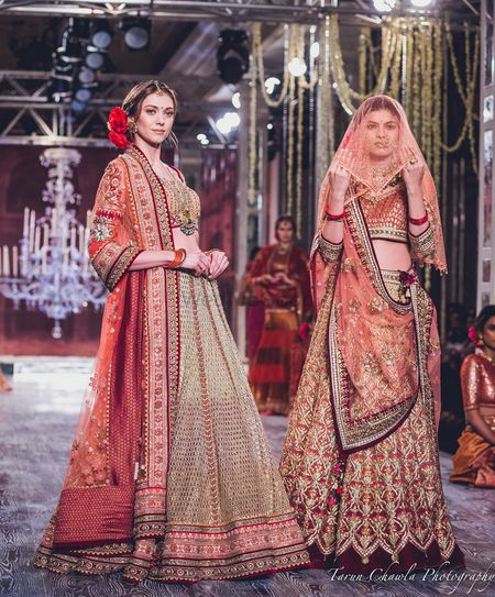 Maroon and Gold Light Lehengas with Intricate Work