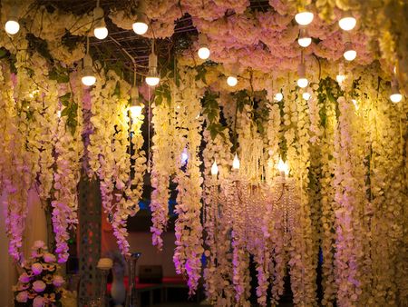 Photo of Pretty hanging decor with white floral strings