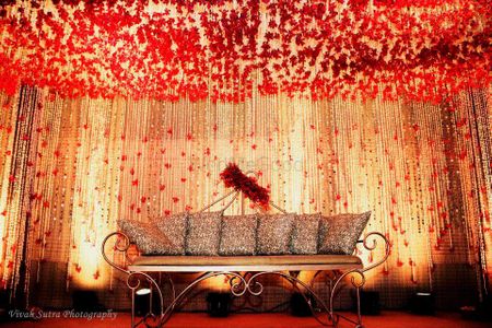 Photo of Red Themed Stage Decor
