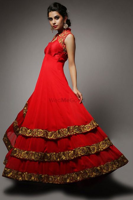 Photo of red anarkali