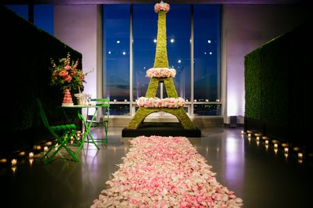 Eiffel Tower floral decor theme