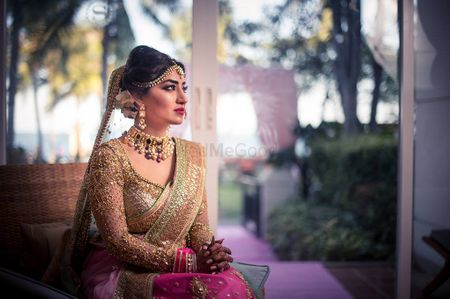 Candid Bridal Portrait in Mint and Pink