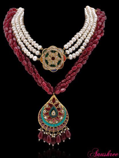 Photo of Anushree Creations pearls and ruby necklace