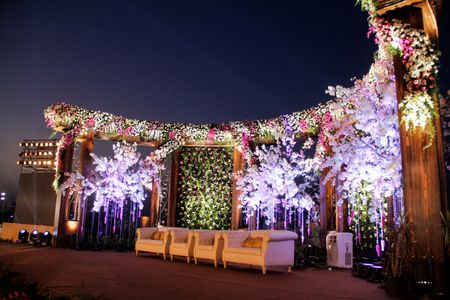 Photo of Floral wall stage backdrop