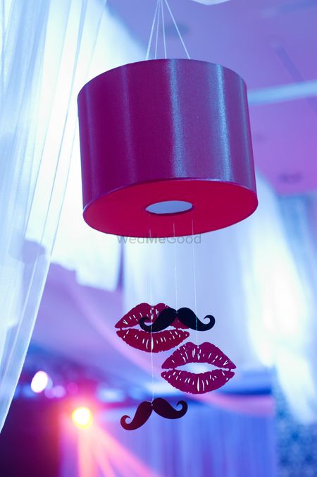 Hanging decor with kisses and moustache