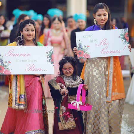 Photo of Kids announcing bridal entry