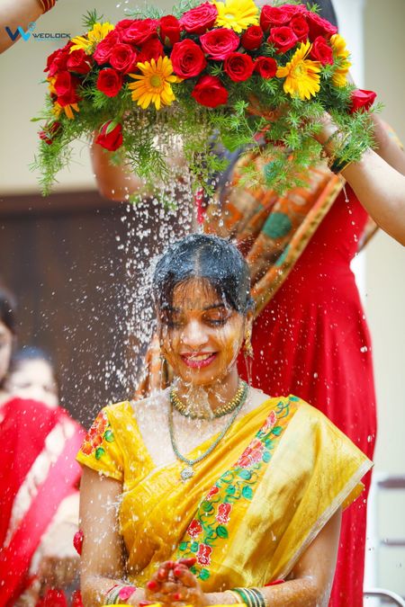 Photo of South indian bride for her Mangalsnanam!