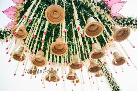 Photo of Hanging Flower and Bells Decor