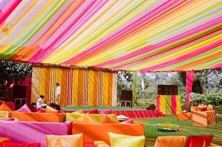 Colorful Tent Decor for Mehendi