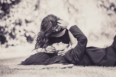 Romantic pre wedding shoot in black and white