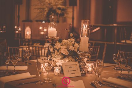 Table Setting with Flowers and Candles