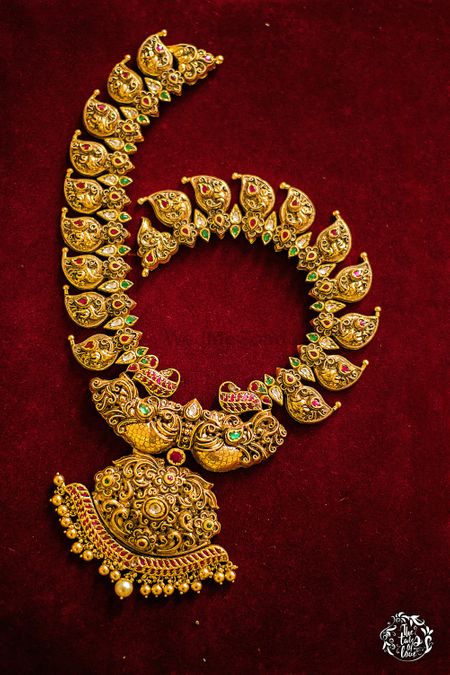 Antique finish south indian necklace 