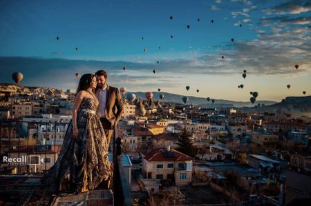 Photo of romantic pre wedding shoot idea in turkey