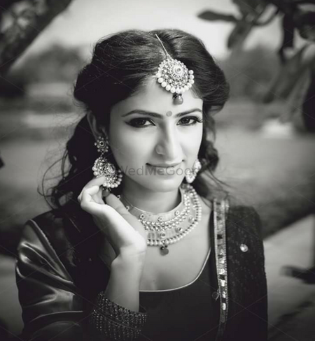 Black and White Bridal Portrait with Jewellery