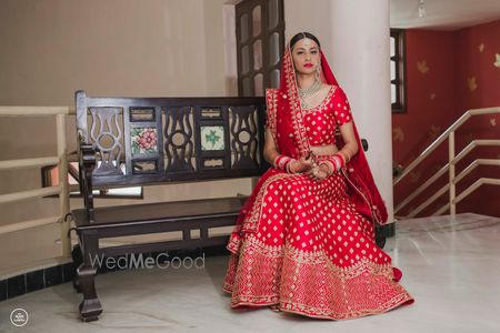 Bride in red shot