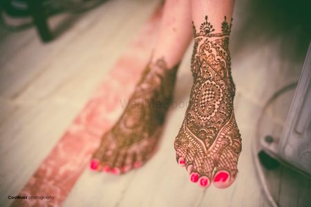 Bride Feet Mehendi Design Shot