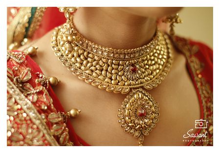 Bhavi Jewels Gold Plated Austrian Stone Choker Necklace Set - 11311350
