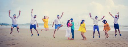 Photo of Beach pre wedding shoot with friends